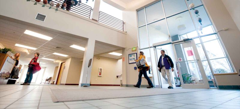 Antioch University New England Lobby entrance