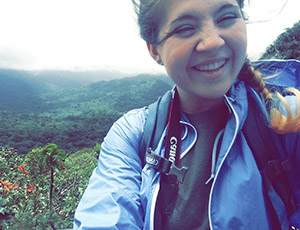 Summit Steward on the mountain with other students